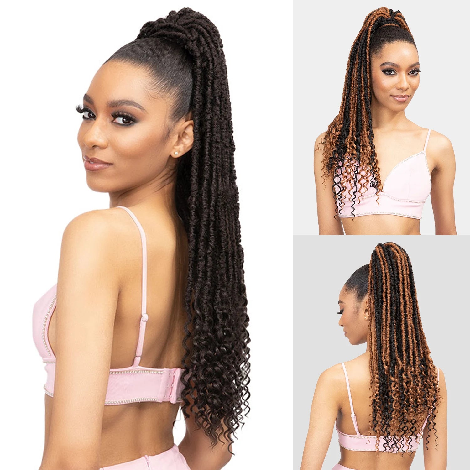 Janet Collection Synthetic Ponytail Remy Illusion Braid Pony Tampa 26"