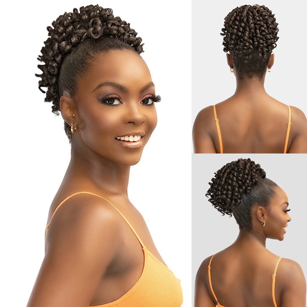 Janet Collection Human Hair Prime Unimix Synthetic Ponytail Remy Illusion Pony Zircon