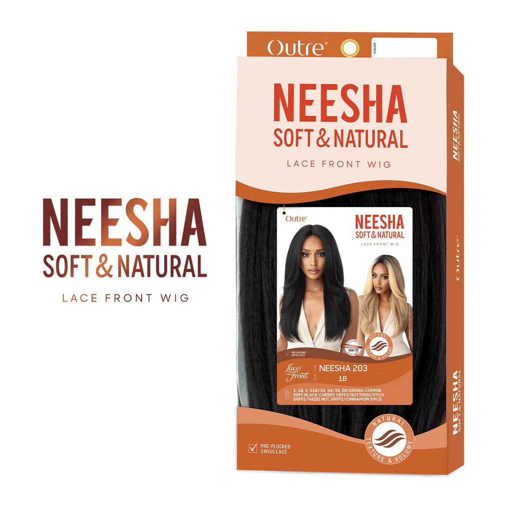 Outre Soft N Natural HD Lace Front Wig Neesha 203 – Textured Hair, Natural Look, Soft and Lightweight