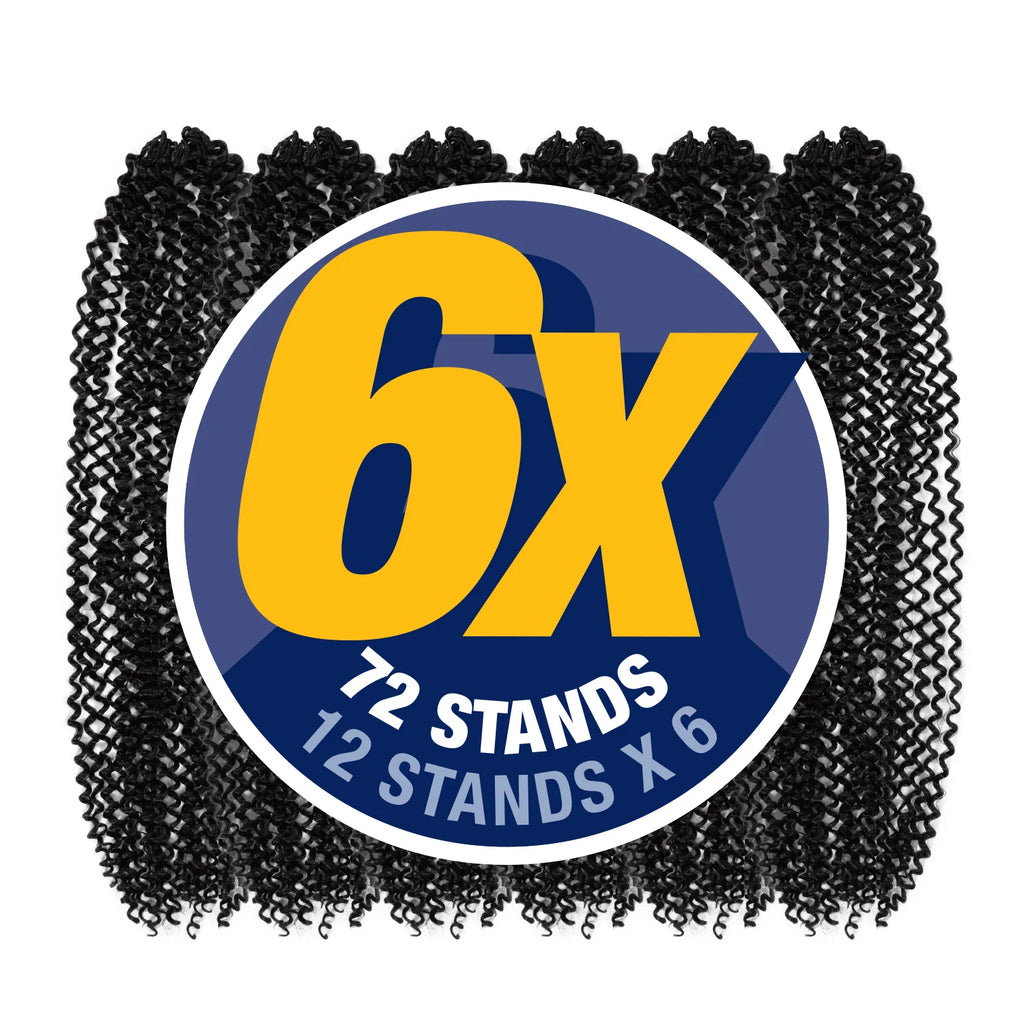 Authentic Synthetic Hair Crochet Braids 6X Value Pack Water Wave 32"