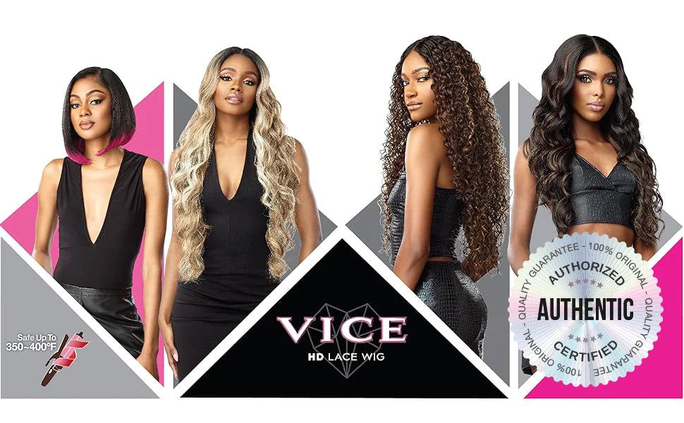 Sensationnel Vice HD Lace Front Wig Unit 10 – Long, Natural Finish, Heat Safe
