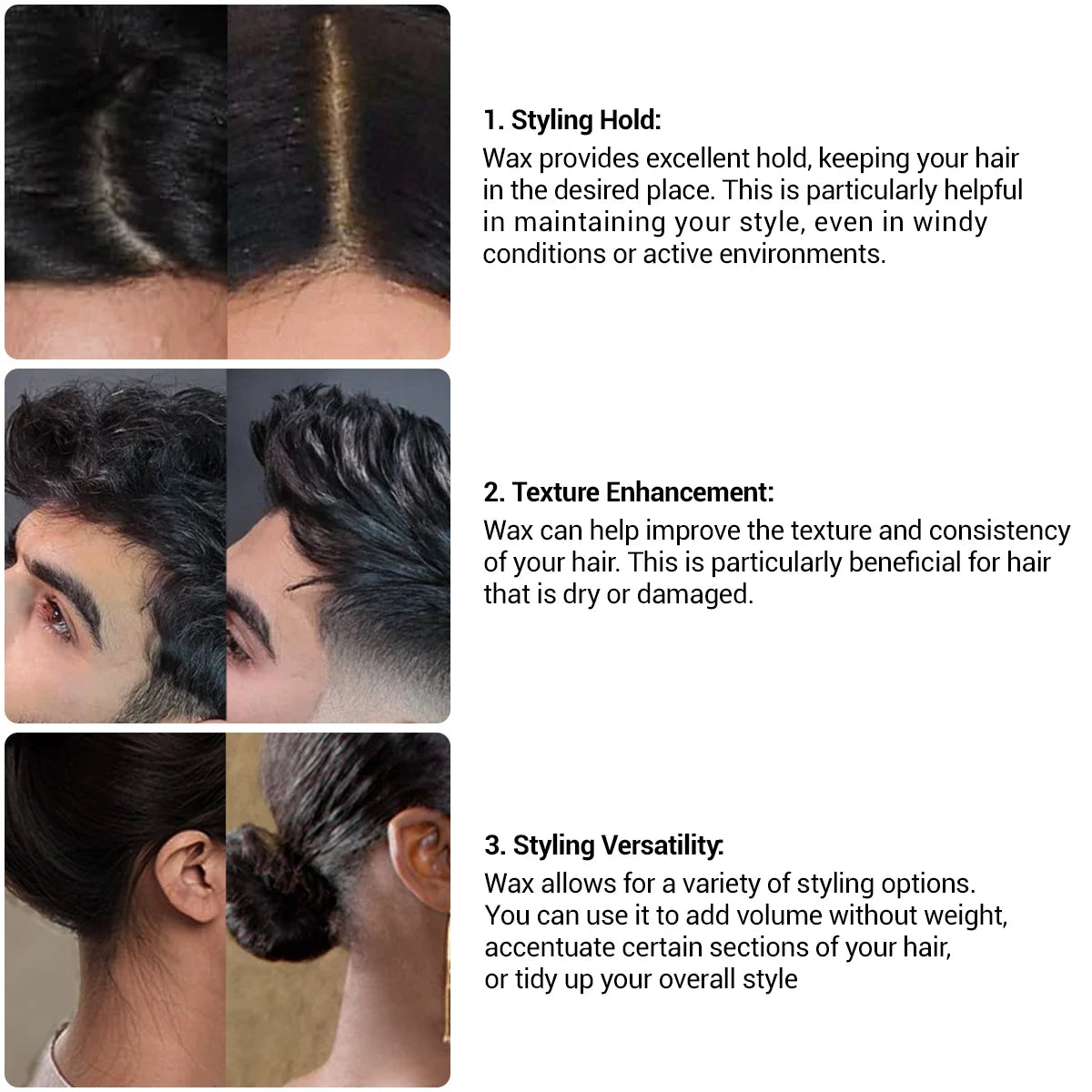 Studio Limited Hair Wax Stick Max Hold 2.7oz/ 76g - Ultimate Control, Strong Hold, Long-Lasting Styles