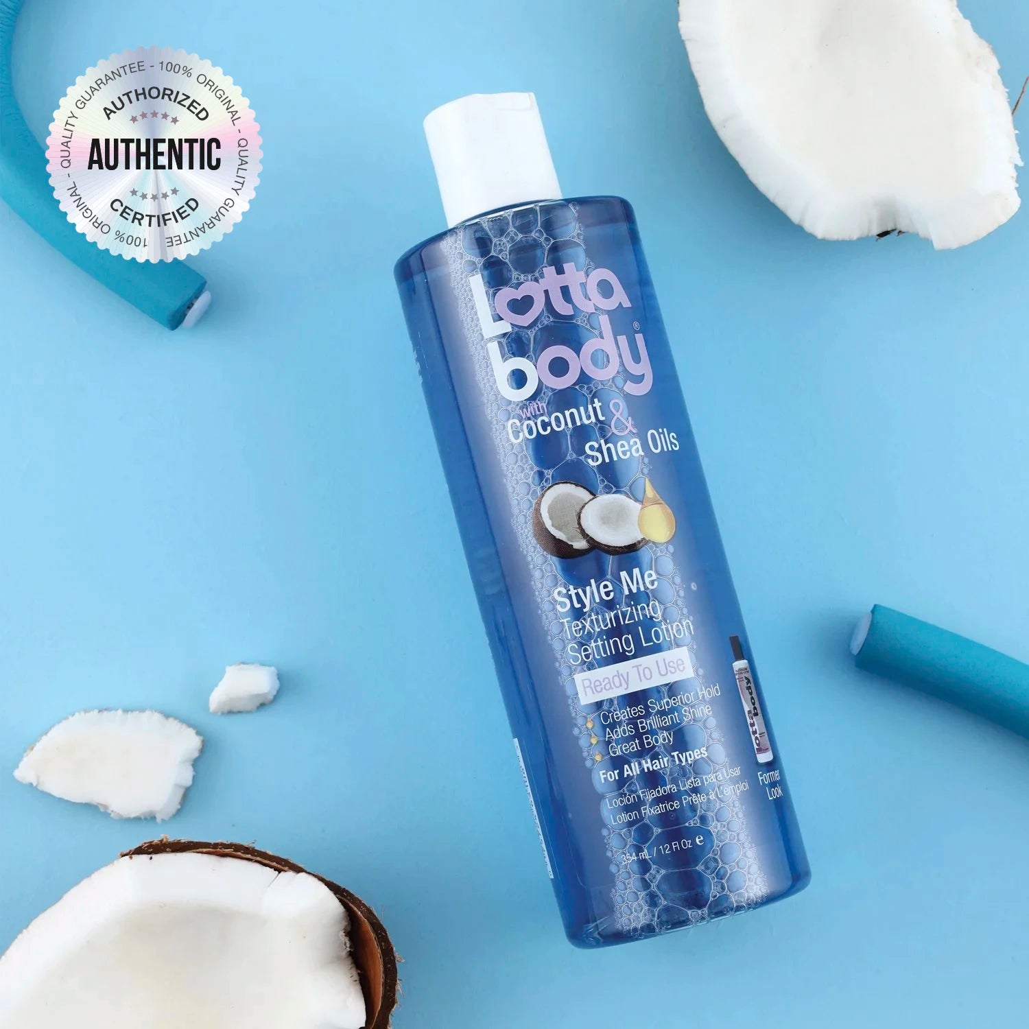 Lottabody Style Me Texturizing Setting Lotion 12oz - Long-Lasting Hold, Adds Shine, Perfect for Styling, Curling & Setting Hair