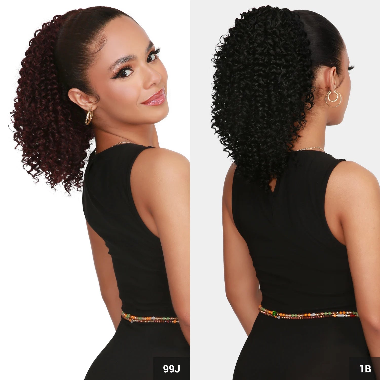 Instant Glitz Synthetic Drawstring Ponytail Spiral Curl 12"