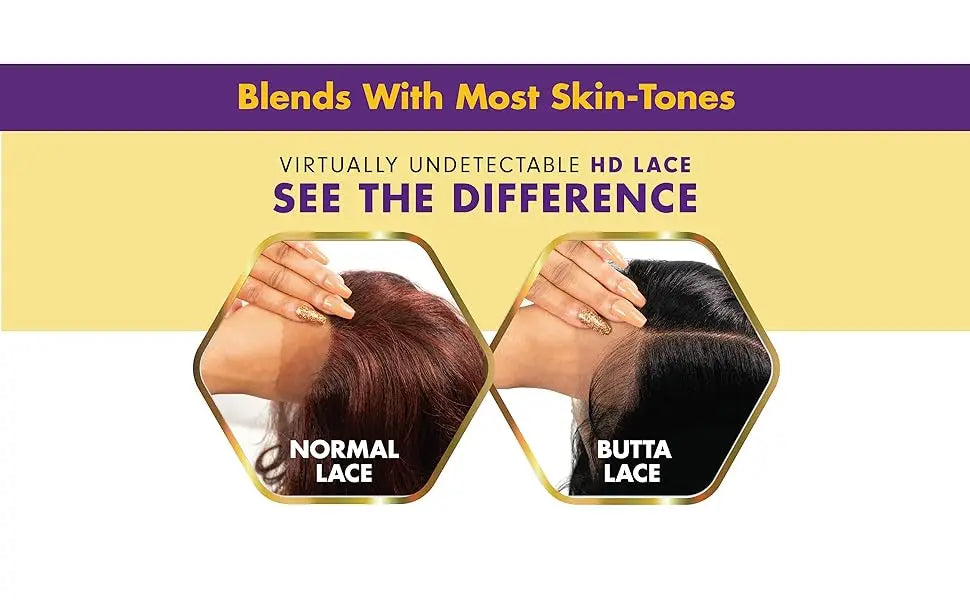 Sensationnel Butta Lace HD Lace Front Wig Unit 8 – Short Bob Wavy, Pre-Plucked, Natural Look, Heat Safe