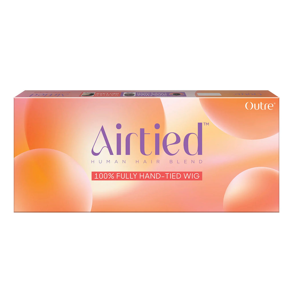 Outre Human Hair Blend HD Lace Front Synthetic Wig Airtied Glueless Fully Hand-Tied 13X6 HHB-Soft Curls 18"