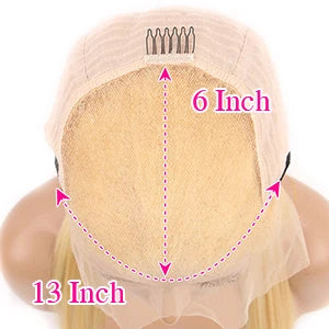 30 Inch Curly 613 Blonde 13x4 Lace Front Human Hair Deep Wave 13x6 Lace Frontal Wig Brazilian Hair 180 Density For Women