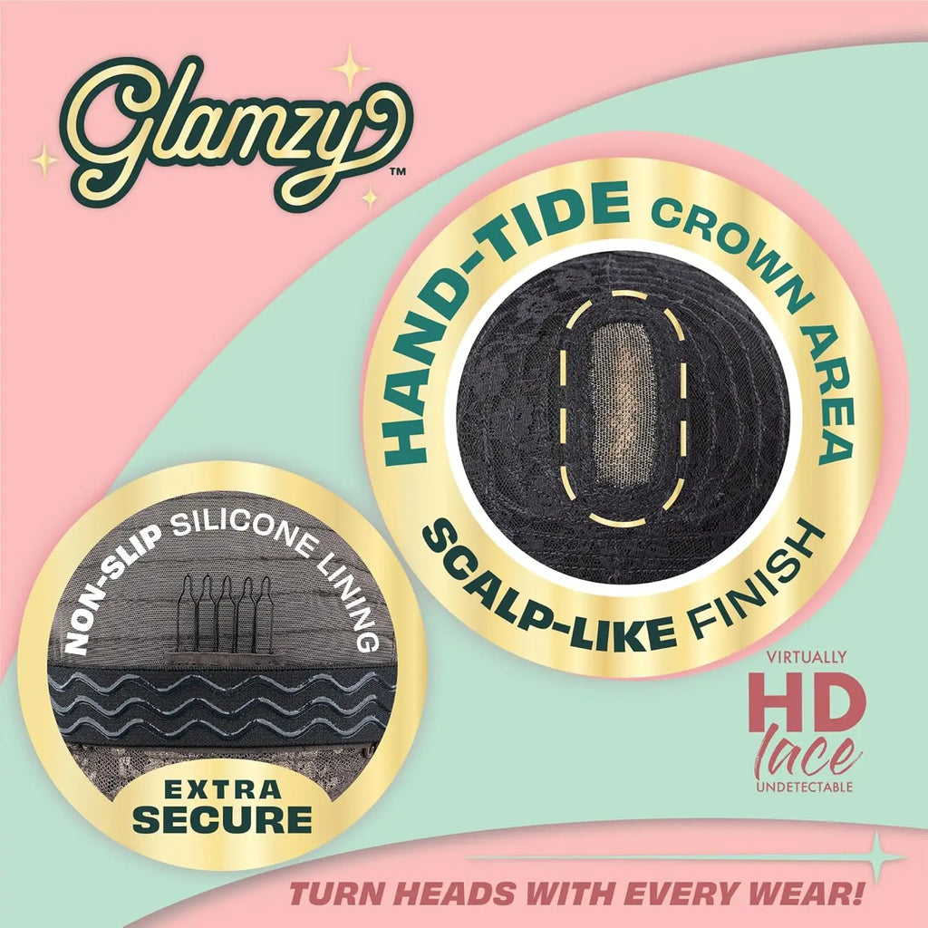 Sensationnel HD Lace Crown Synthetic Wig Glamzy Glueless Hand-Tied Rosy