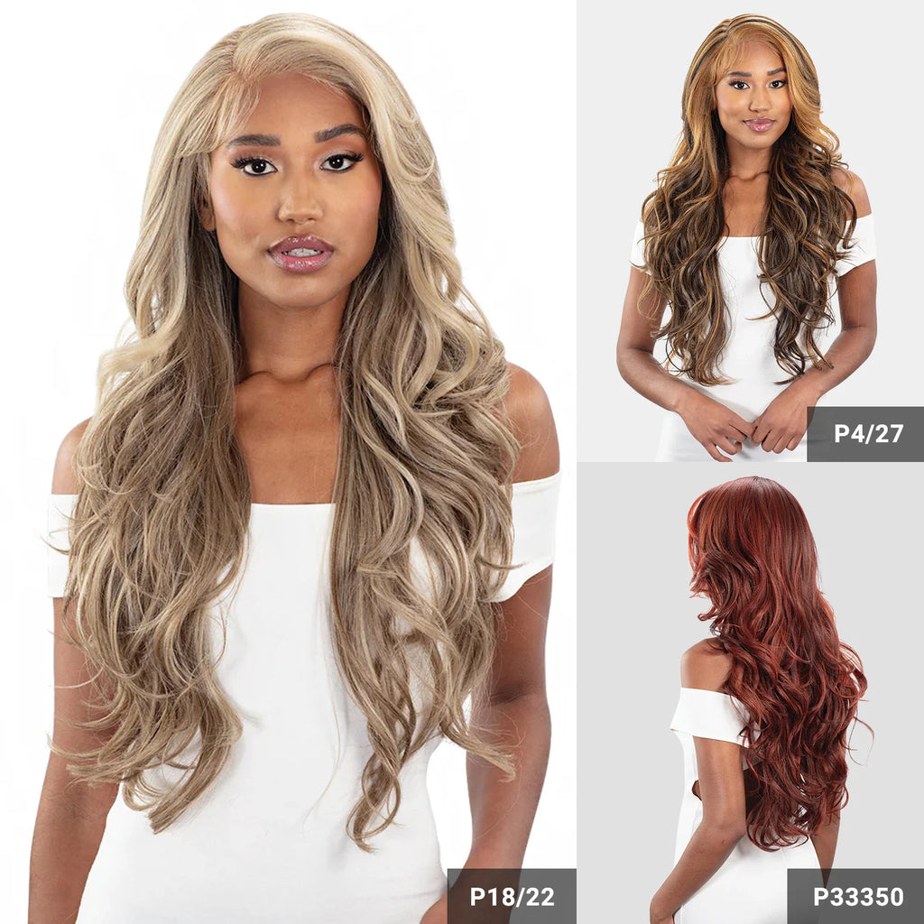 Shake-N-Go HD Lace Frontal Synthetic Wig Snatched Glueless Scarlet