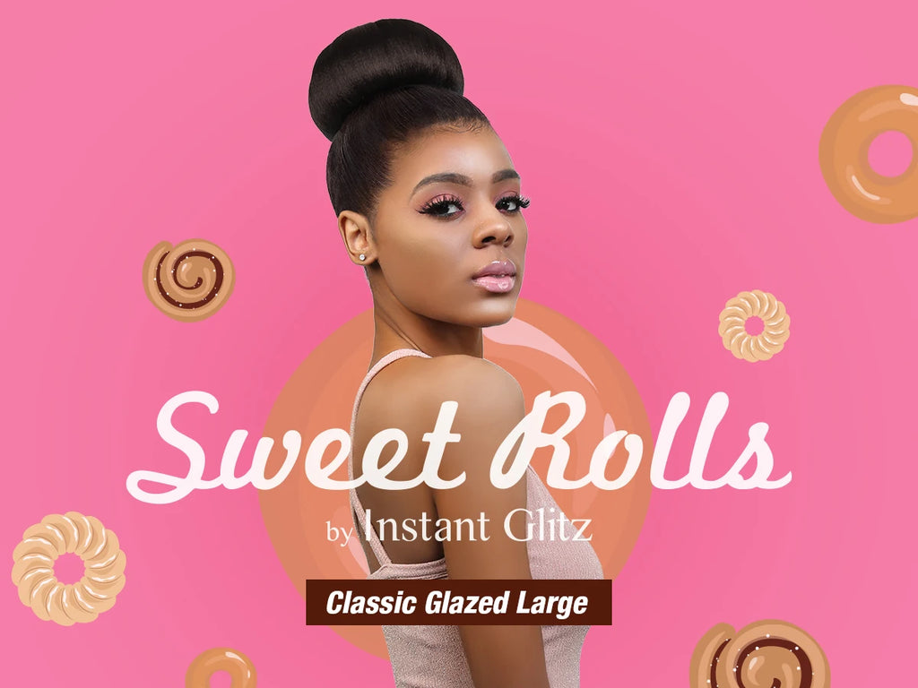 Instant Glitz Synthetic Hair Bun Sweet Rolls Classic Glazed (L)