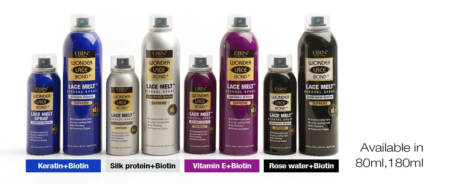 Ebin New York Wonder Bond Melt Spray Keratin - Extra Strong Hold, Seamless Lace Blend, Keratin Infused for Healthy Hair