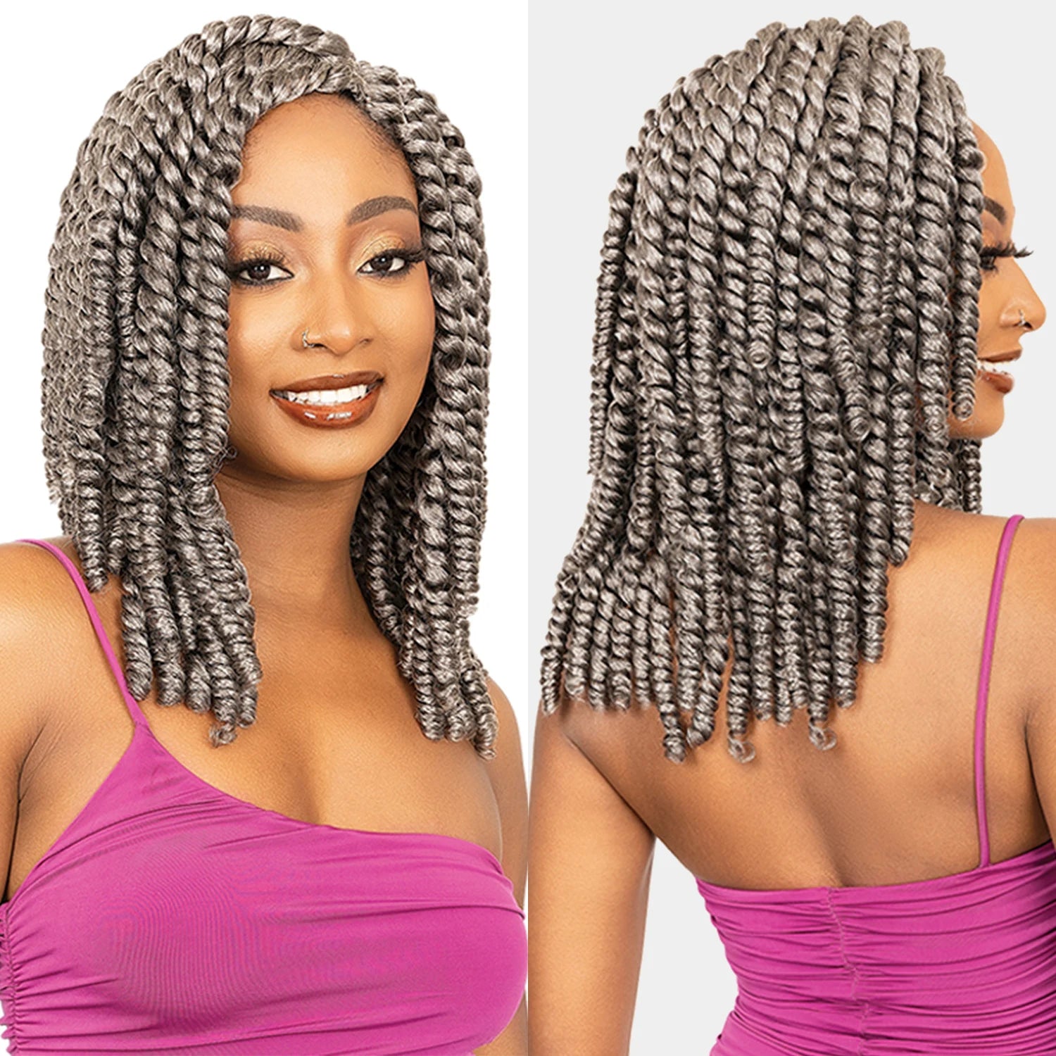 Janet Collection Synthetic Crochet Braids Nala Tress 3X Bob Style Bouncy Curl 10"