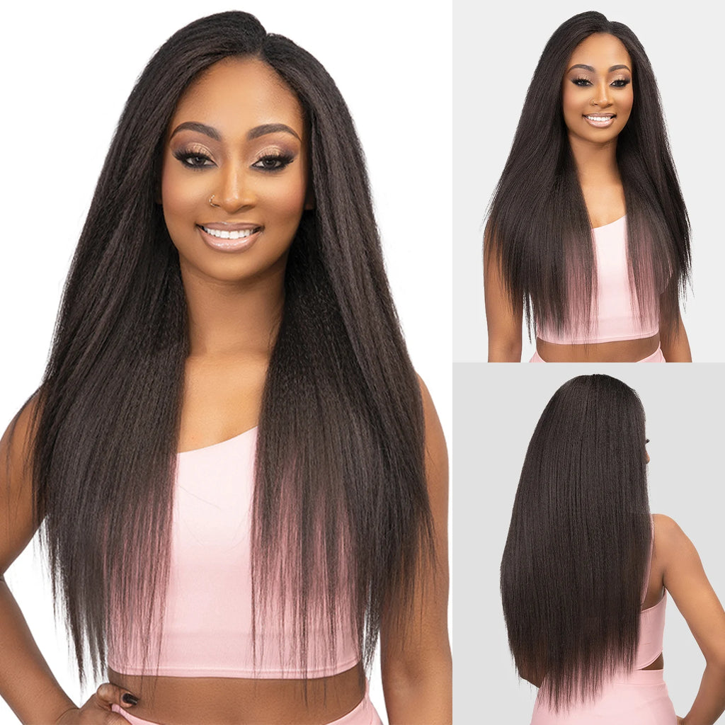 Janet Collection Remy Illusion Clip 7Pcs Kinky Straight 18"
