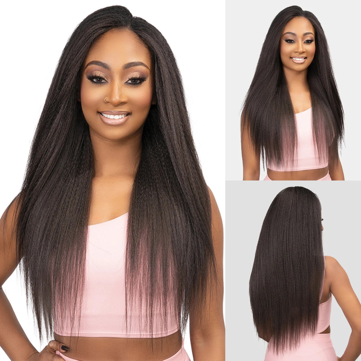Janet Collection Remy Illusion Clip 7Pcs Kinky Straight 18"