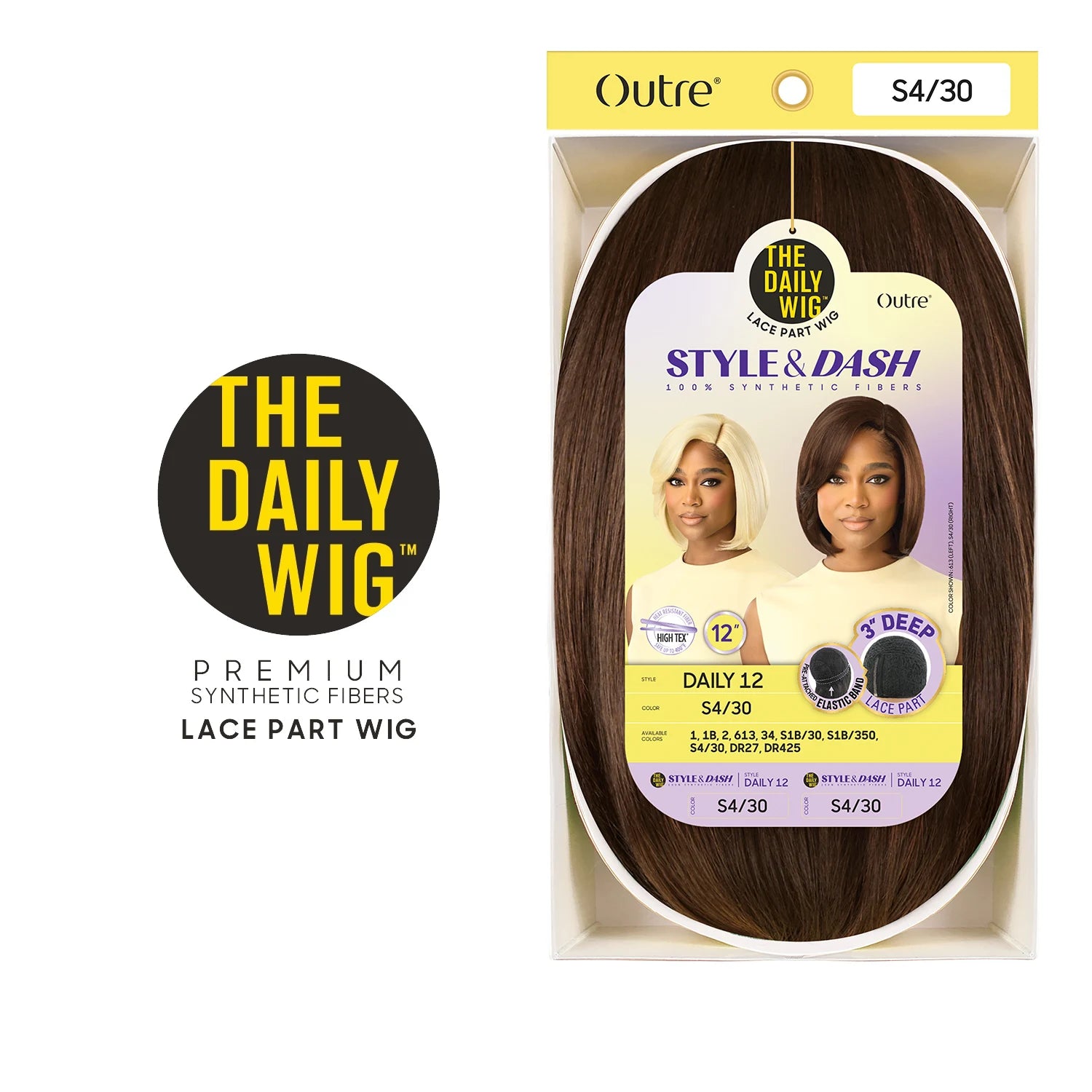 Outre The Daily Synthetic Wig Style N Dash 3" Deep Lace Part Wig Daily 12