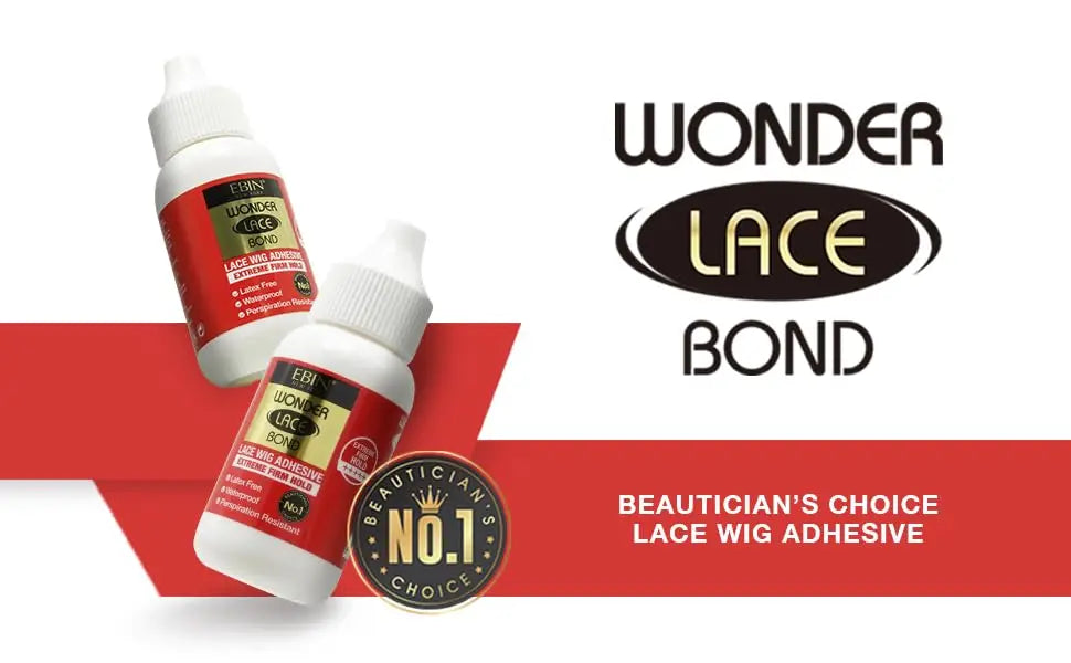 Ebin New York Wonder Lace Bond 1.18oz - Strong Hold, Quick Drying, Ideal for Daily Wear