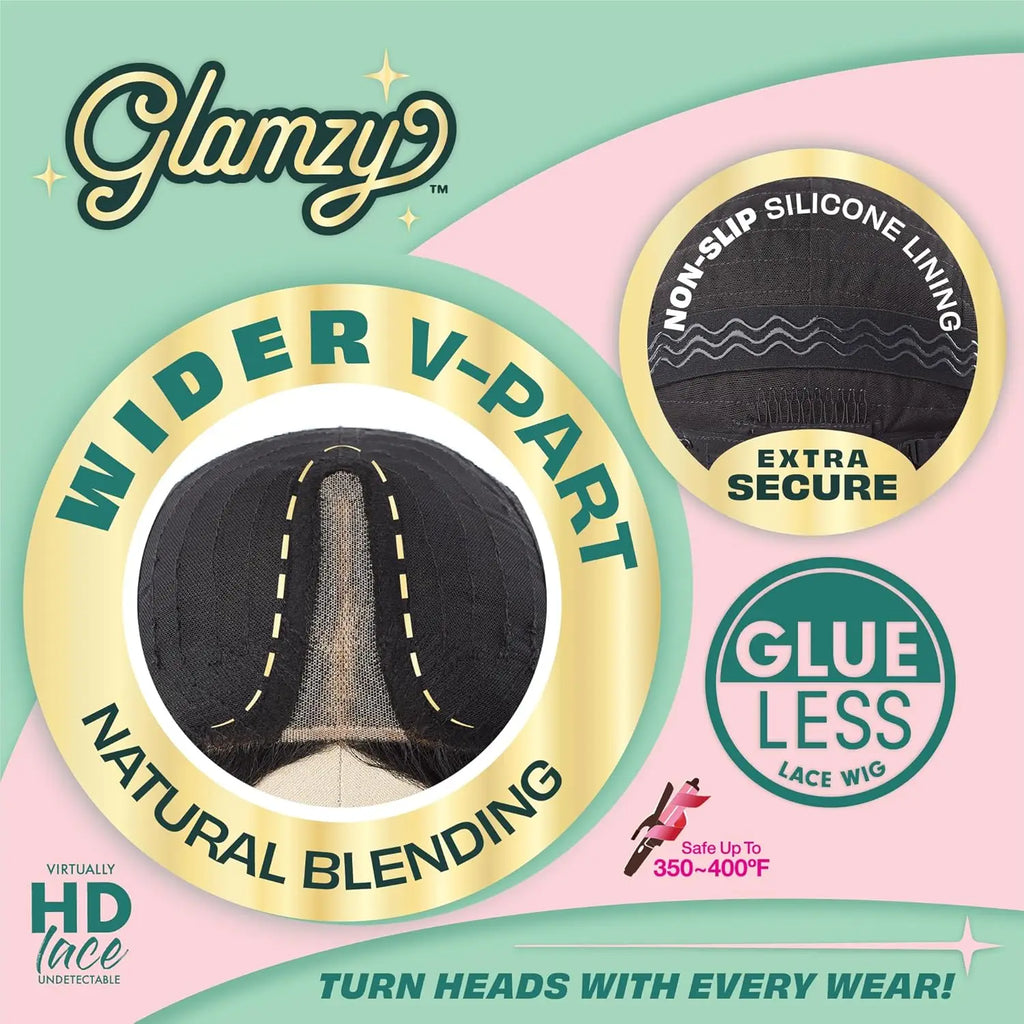 Sensationnel HD Lace Parting Synthetic Wig Glamzy Glueless Wide V-Part Alondra