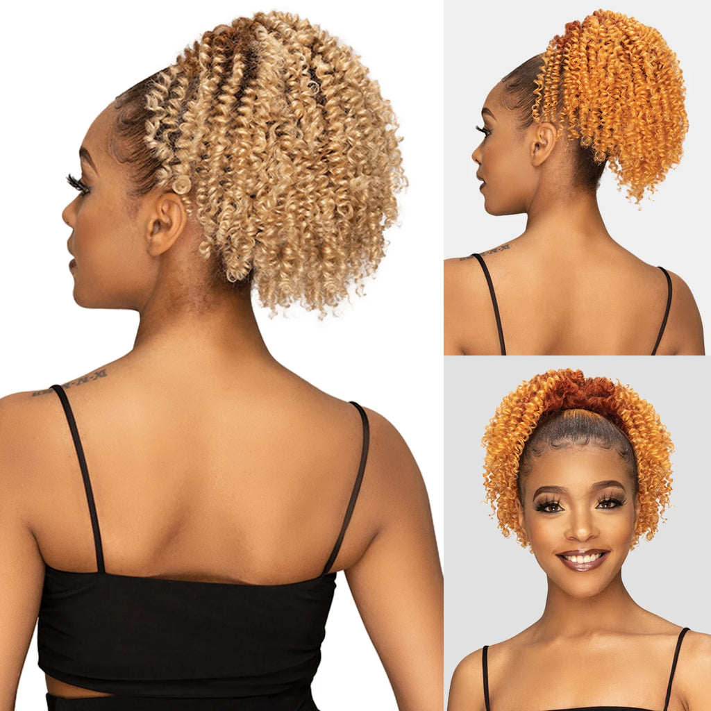 Janet Collection Human Hair Prime Unimix Ponytail Remy Illusion Pony Coily