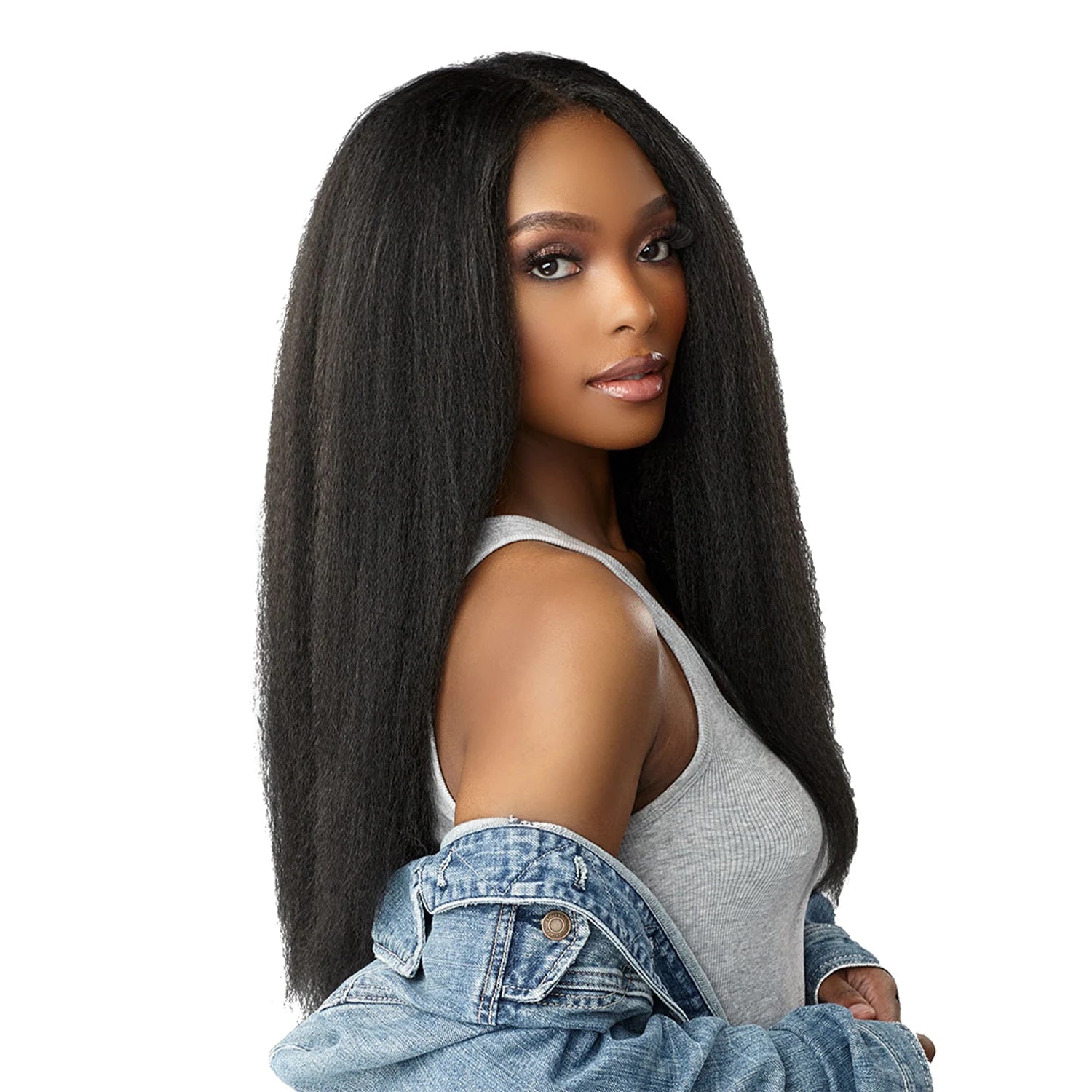 Sensationnel Textured Clip-Ins Synthetic Weave Curls Kinks N Co Miss Independent 18" (9Pcs)