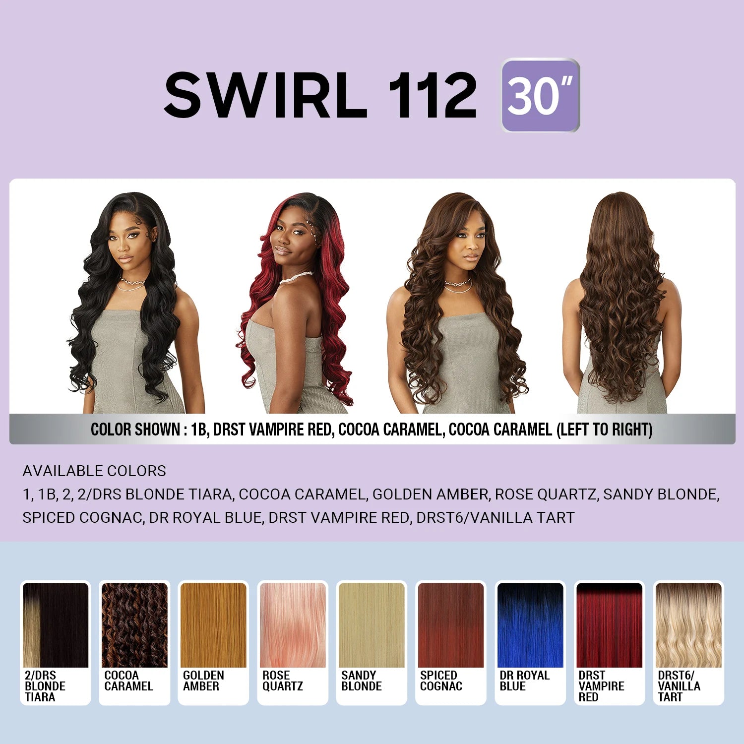 Outre HD Lace Front Synthetic Wig Melted Hairline Glueless Swirlista Swirl 112