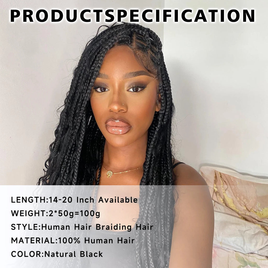 Langer Human Braiding Hair Deep Wave Bulk Human Hair for Braiding No Weft Bundle 100g 2 Bundles/Pack 16A Brazilian Virgin Water