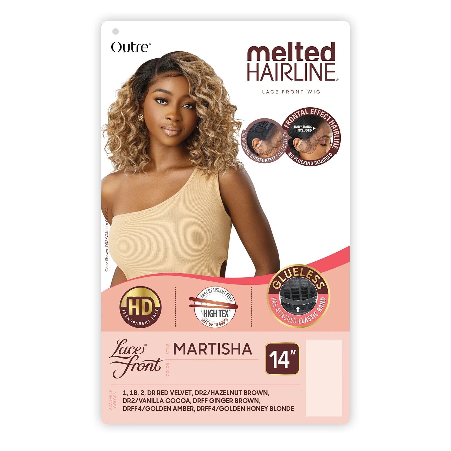 Outre Melted Hairline Glueless HD Lace Front Synthetic Wig Martisha