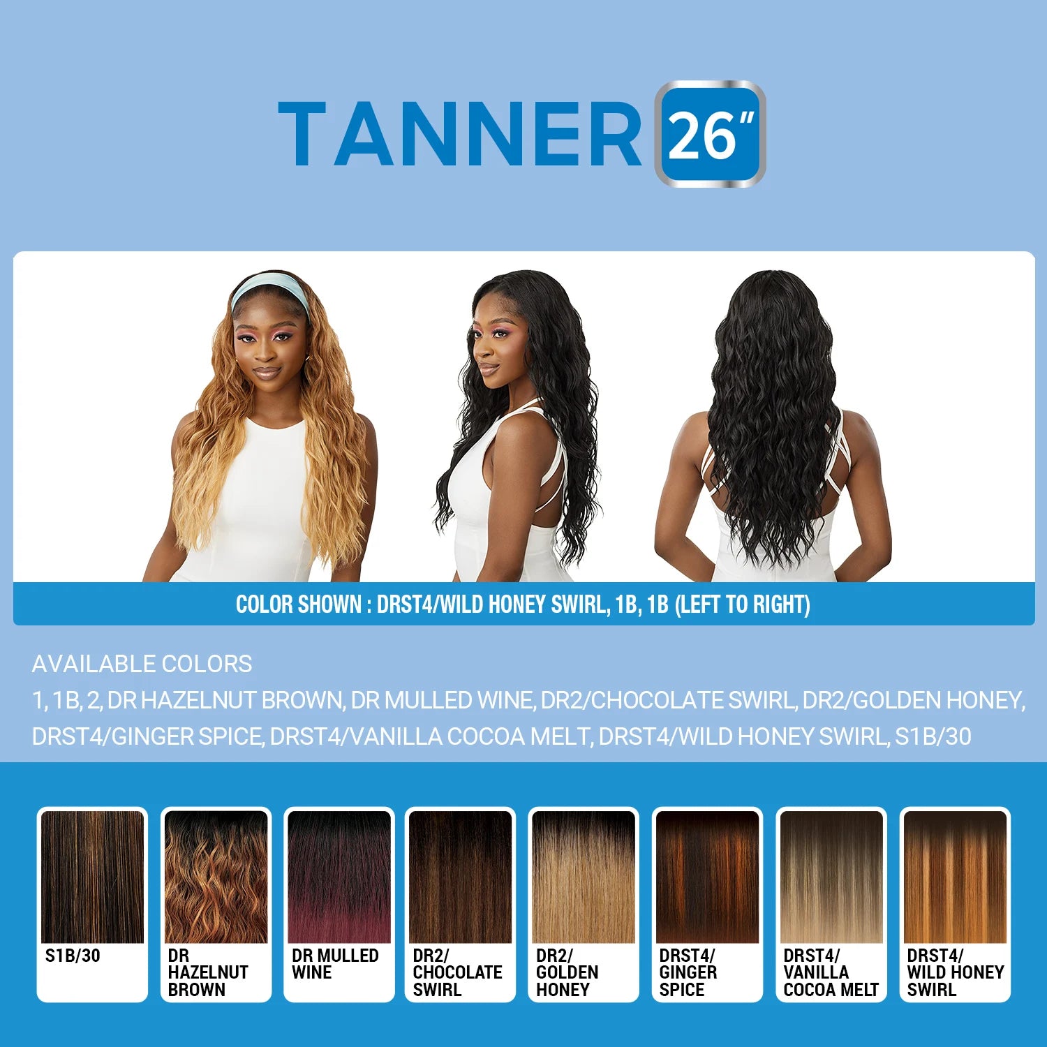 Outre Synthetic Half Wig Quick Weave Tanner