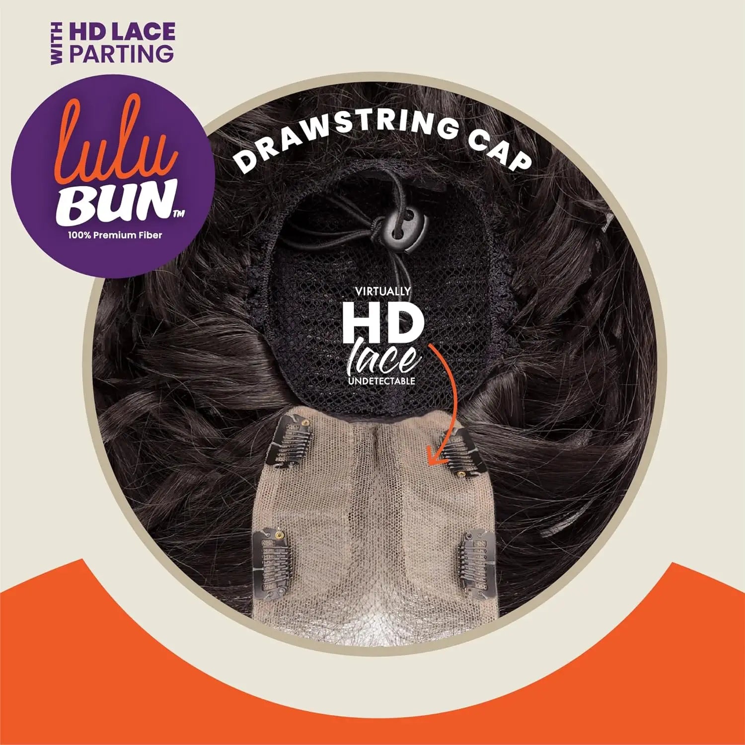 Sensationnel Lulu Synthetic Bun With HD Lace Parting Updo Unit 5