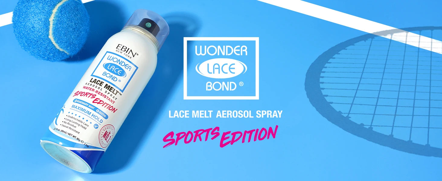 Ebin New York Wonder Lace Bond Sports Edition Adhesive Spray - Ultra Strong Hold, Ideal for Sports & Active Lifestyles