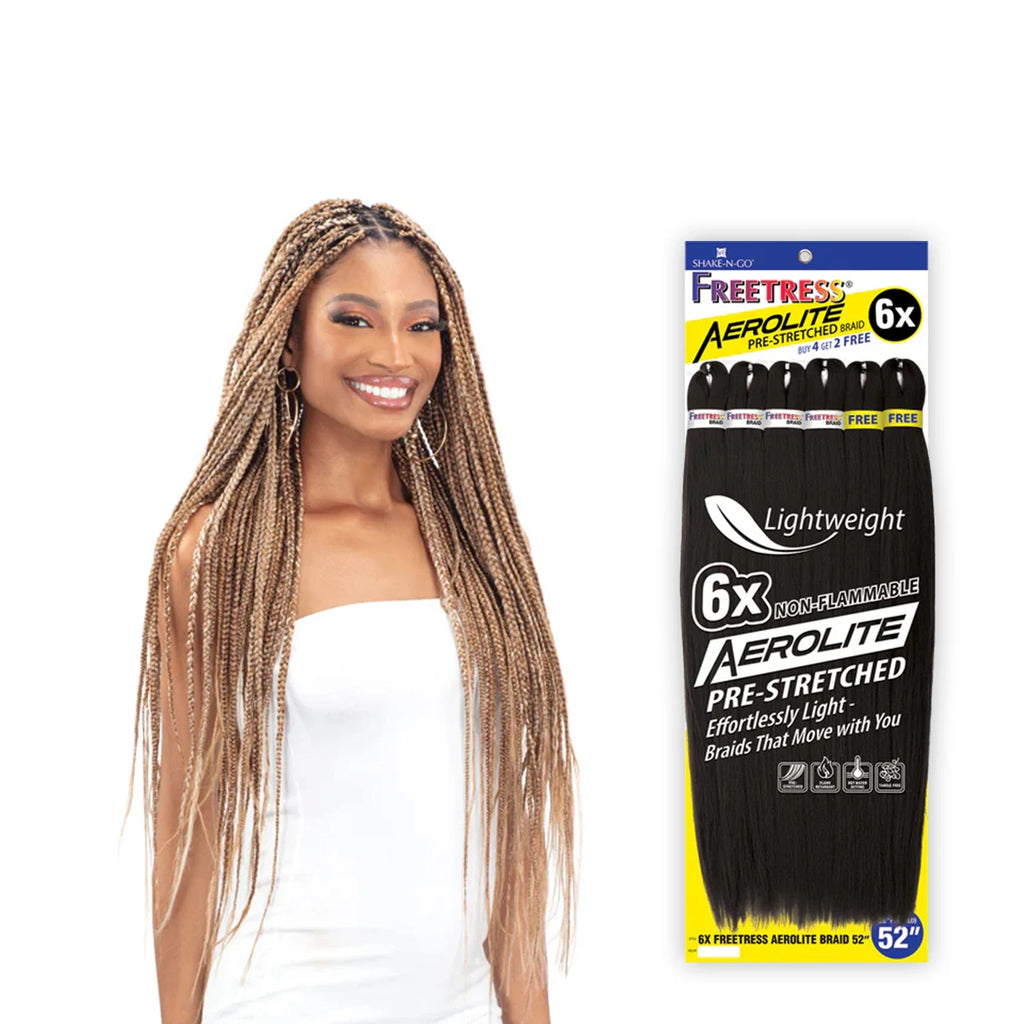 FreeTress Aerolite Synthetic Braids Pre-Stretched 6X Freetress Aerolite Braid 52"