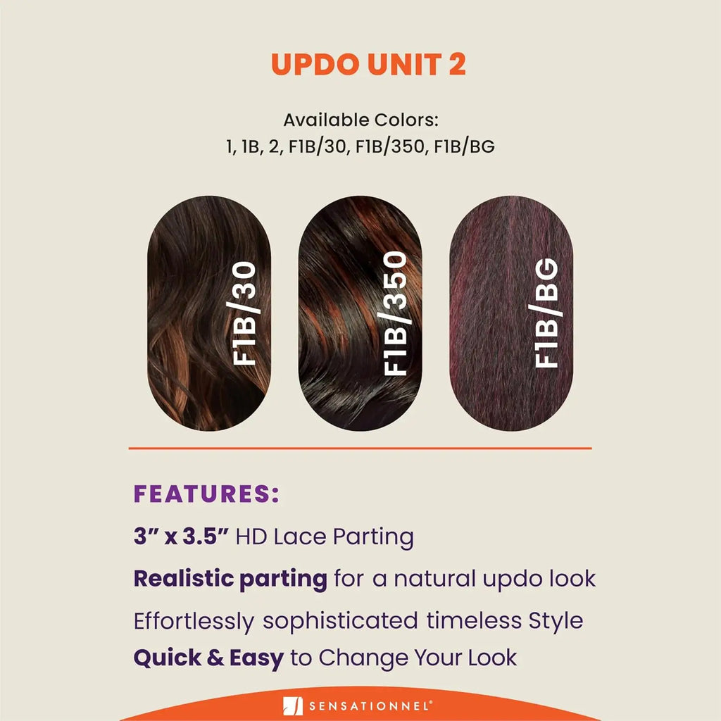 Sensationnel Lulu Synthetic Bun With HD Lace Parting Updo Unit 3