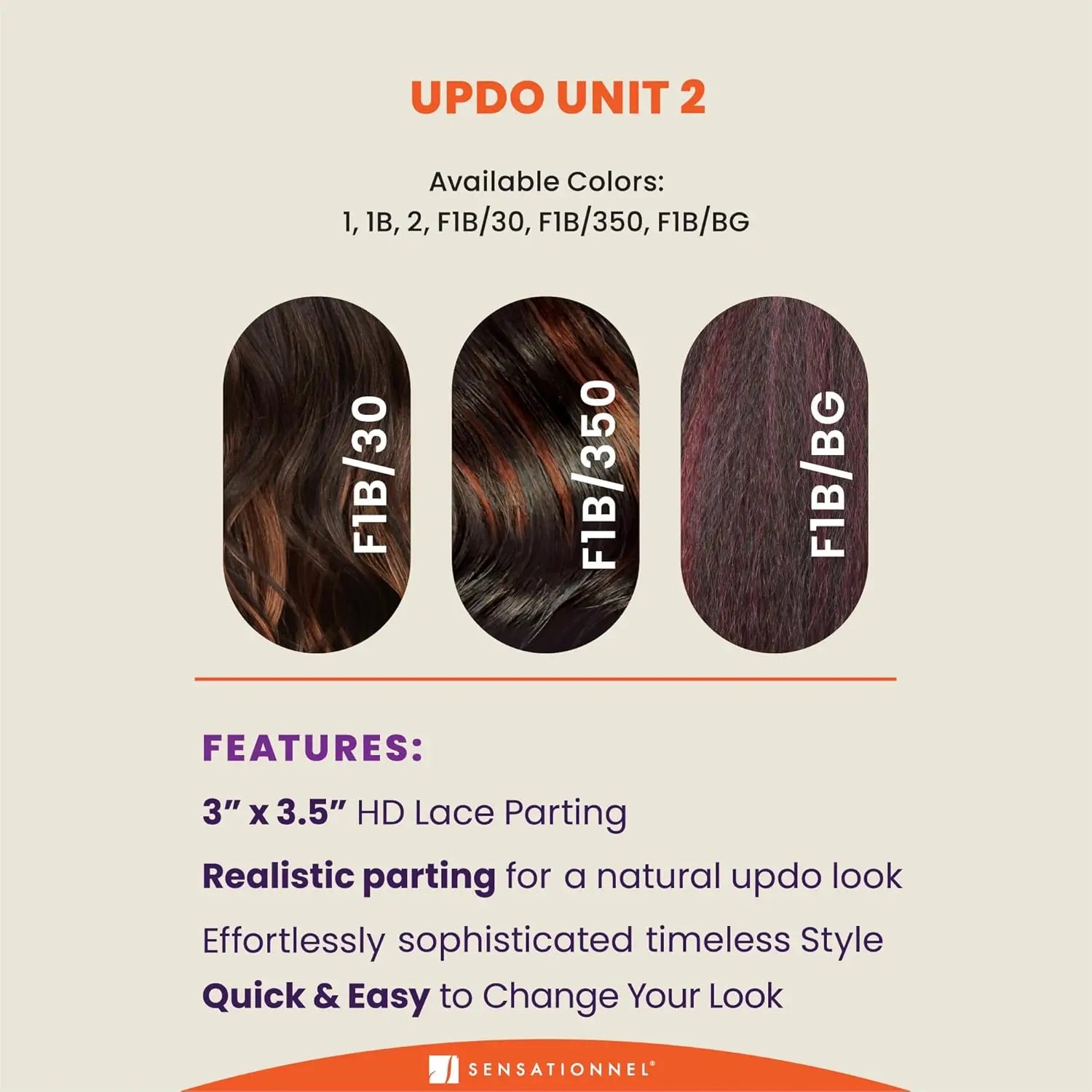 Sensationnel Lulu Synthetic Bun With HD Lace Parting Updo Unit 3