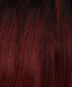 Outre Human Hair Blend HD Lace Front Synthetic Wig Airtied Glueless Fully Hand-Tied 13X6 HHB-Sleek Yaki 20"