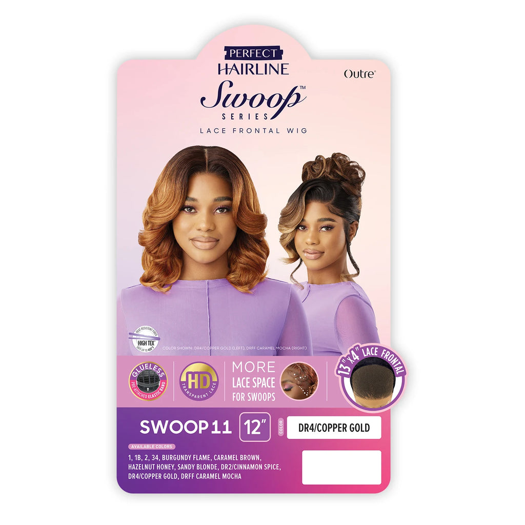 Outre HLace Frontal Synthetic Wig Perfect Hairline Glueless Fully Hand-Tied 13X4 Swoop Series Swoop11