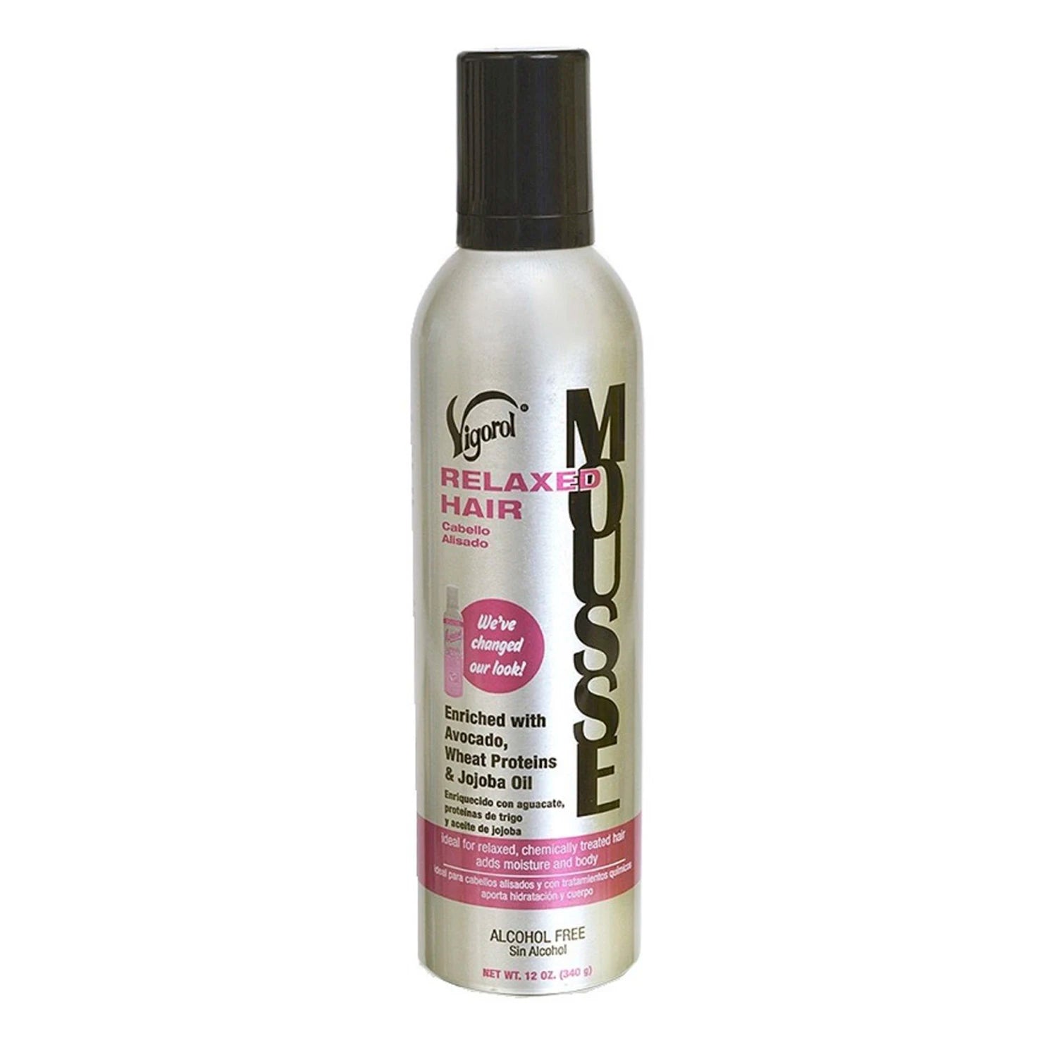 Vigorol Relaxed Hair Foaming Mousse 12oz - Softens & Smooths, Adds Shine, Perfect for Relaxed Hair