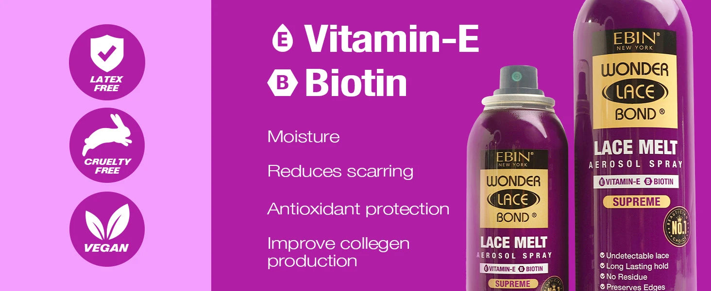 Ebin New York Wonder Bond Melt Spray Vitamin E - Long lasting Hold, Frizz Control, Nourishing & Strengthening