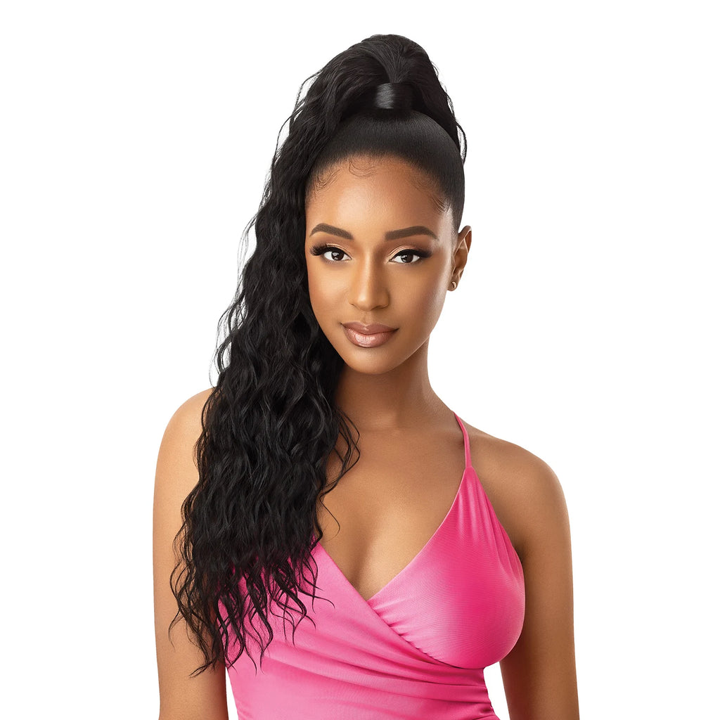 Outre Wrap Synthetic Ponytail Pretty Quick Natural Wave Ponytail 28"
