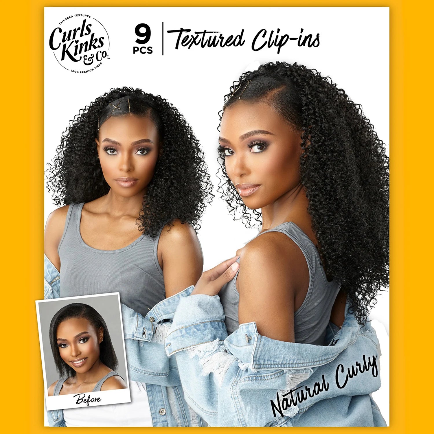 Sensationnel Textured Synthetic Clip-Ins Weave Curls Kinks N Co Move Maker 14"