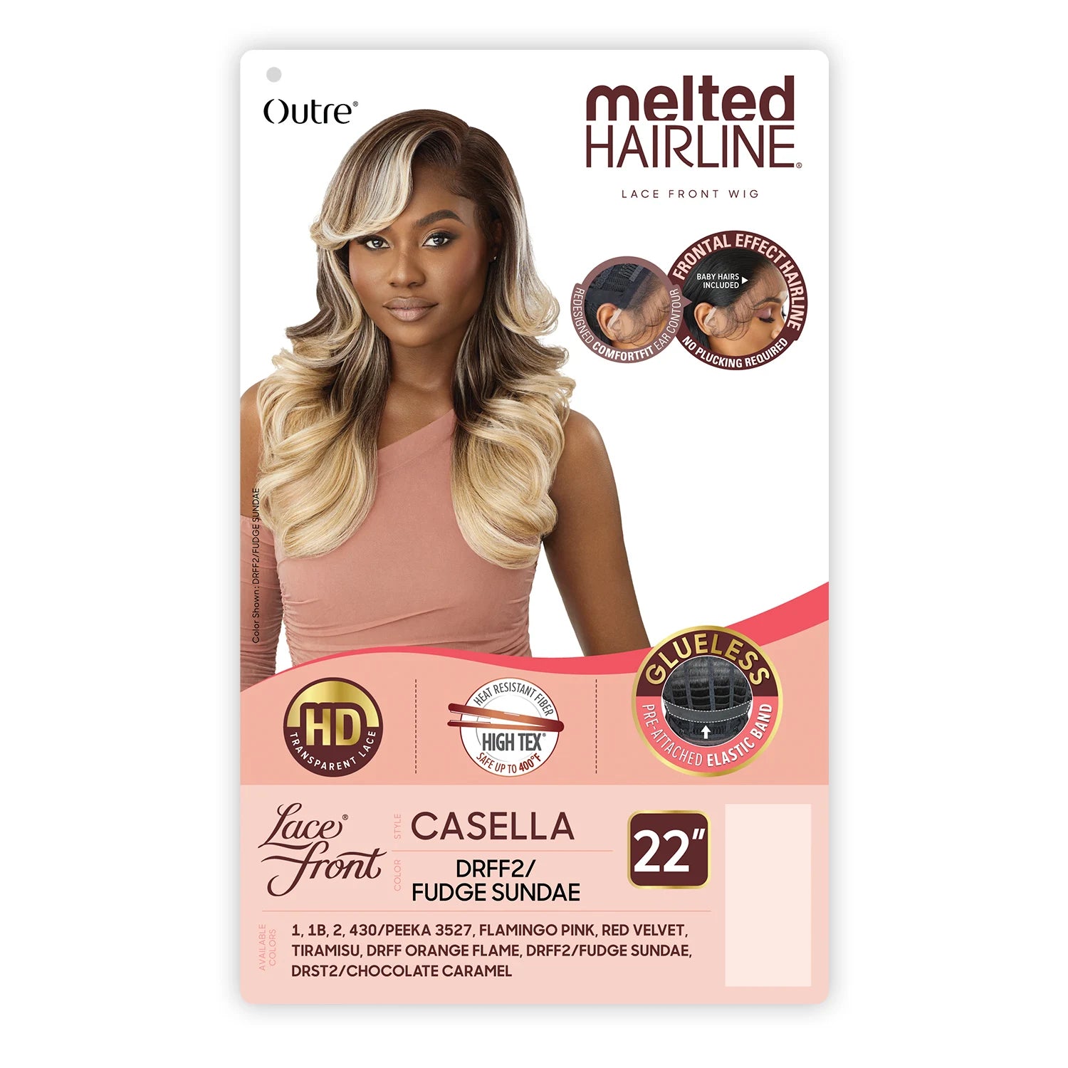 Outre HD Lace Front Synthetic Wig Melted Hairline Glueless Casella