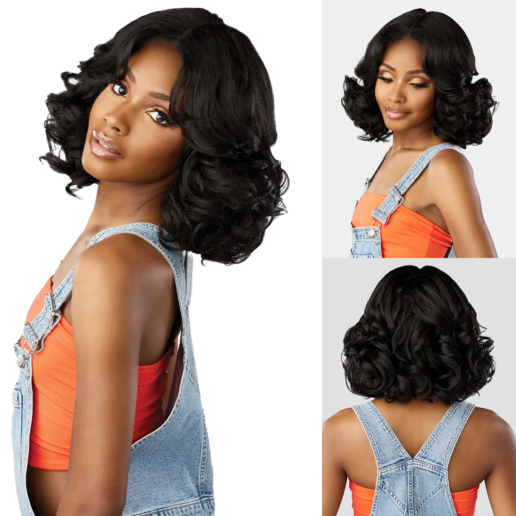 Sensationnel HD Lace Front Synthetic Wig Butta Lace Glueless 90'S Bangs Unit 914