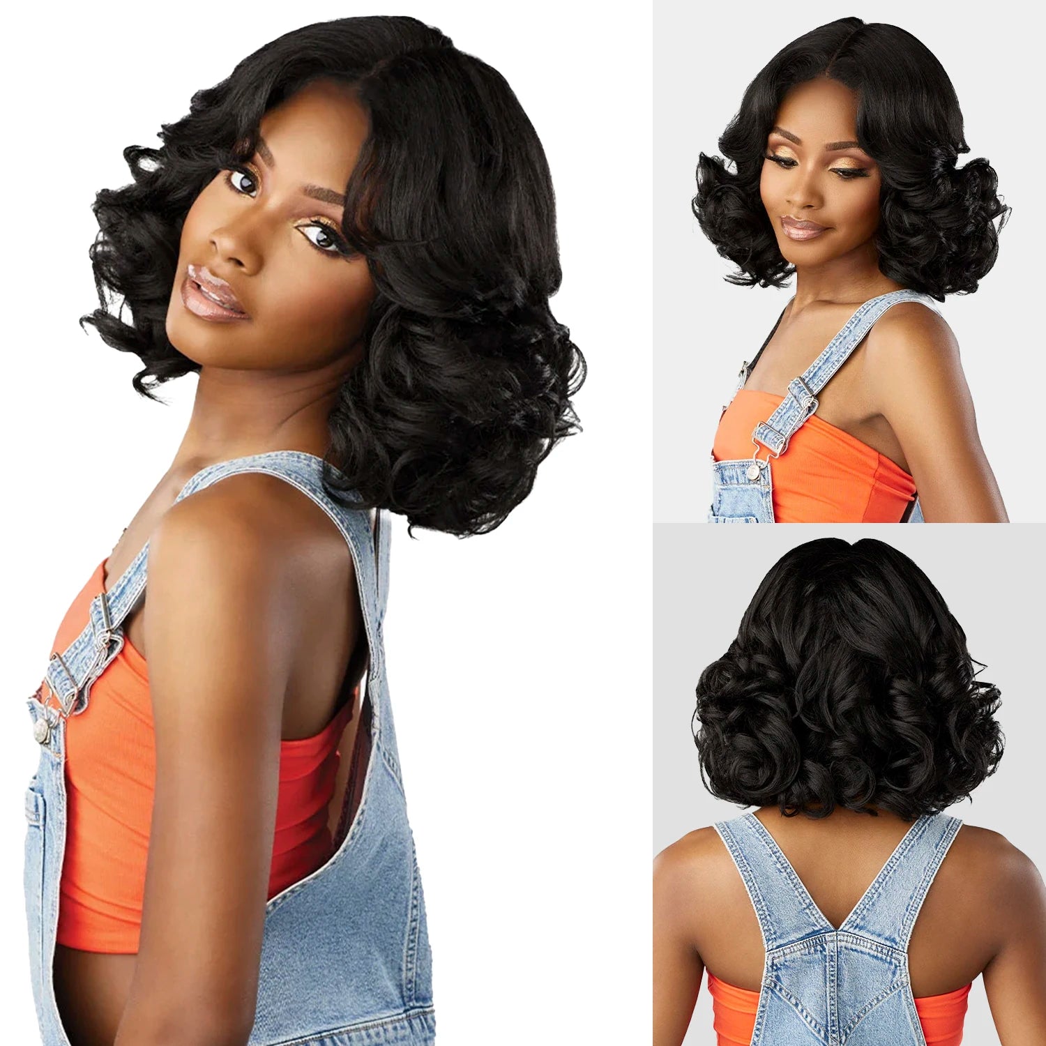 Sensationnel HD Lace Front Synthetic Wig Butta Lace Glueless 90'S Bangs Unit 914