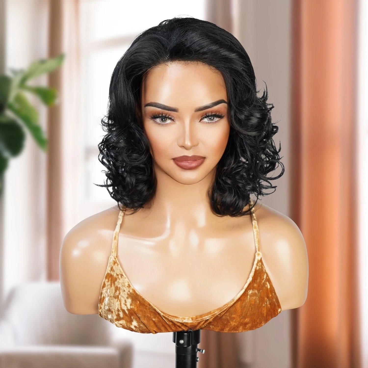 Body Wave Short Half Wig Dufa DF0017 - Glueless, Leave Out, Wear and go, Short Bob, Heat Safe