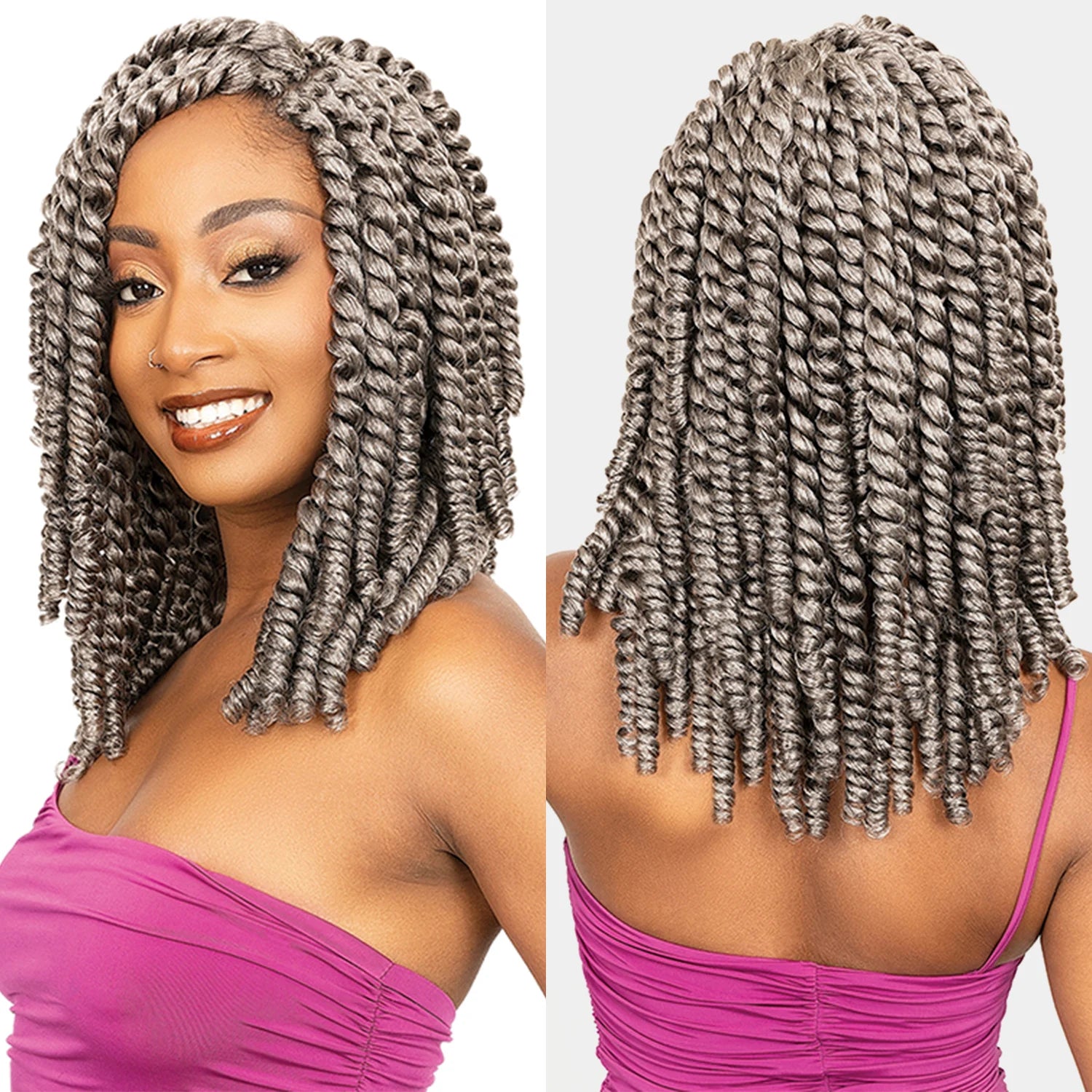 Janet Collection Synthetic Crochet Braids Nala Tress 3X Bob Style Bouncy Curl 10"