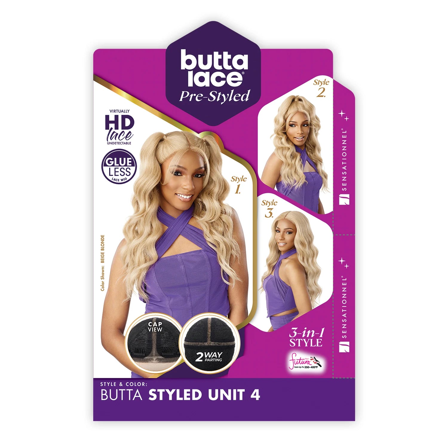 Sensationnel HD Lace Front Synthetic Wig Glueless Butta Pre-Styled Unit 4