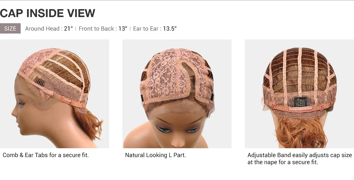 Outre Synthetic Lace Front Wig L Part Neesha – Natural Look, Soft Texture, Easy Wear, Pre-Plucked L Part, Flawless Fit