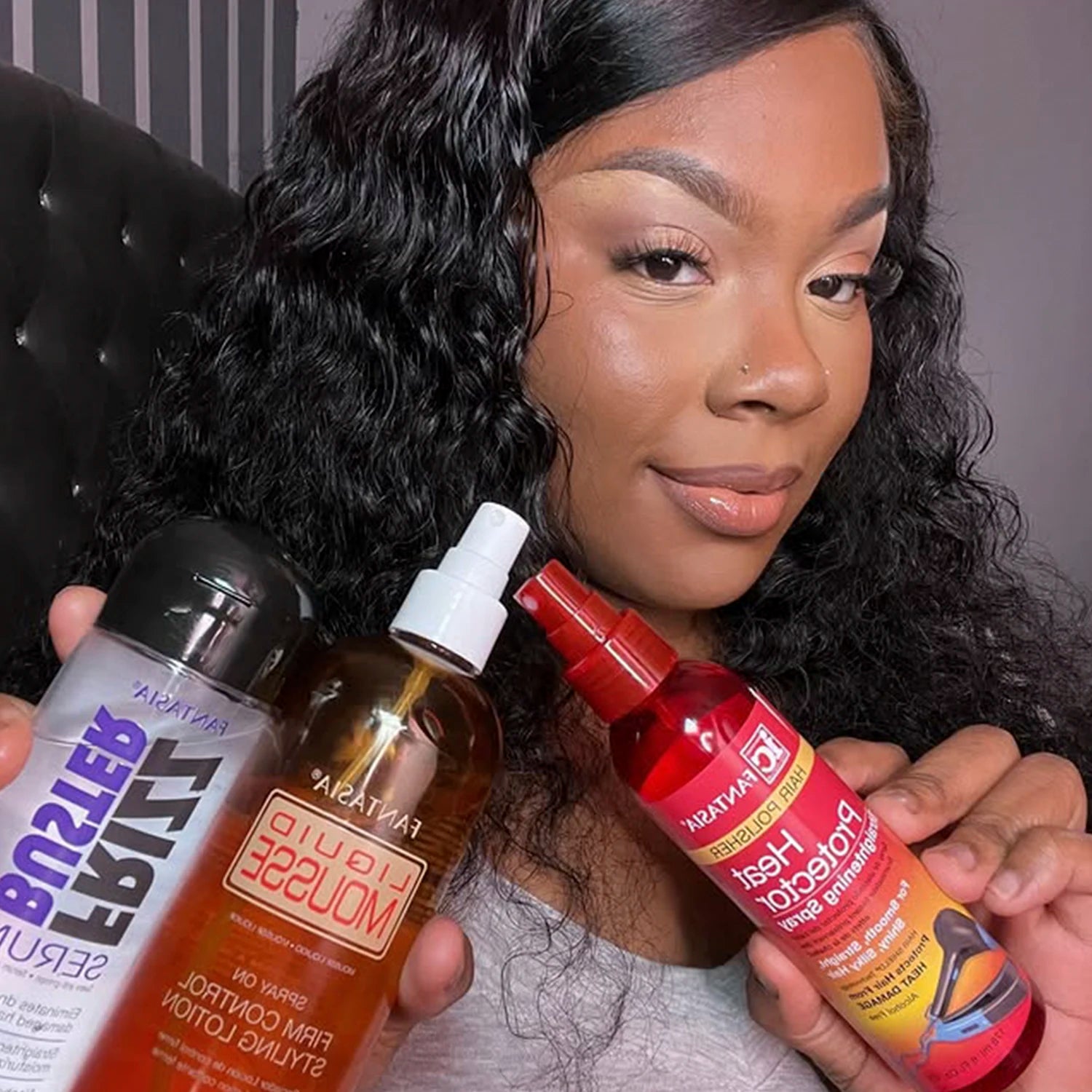 Fantasia IC Hair Polisher Heat Protector Straightening Spray 6oz - Shields from Heat, Reduces Frizz, Smooths Hair