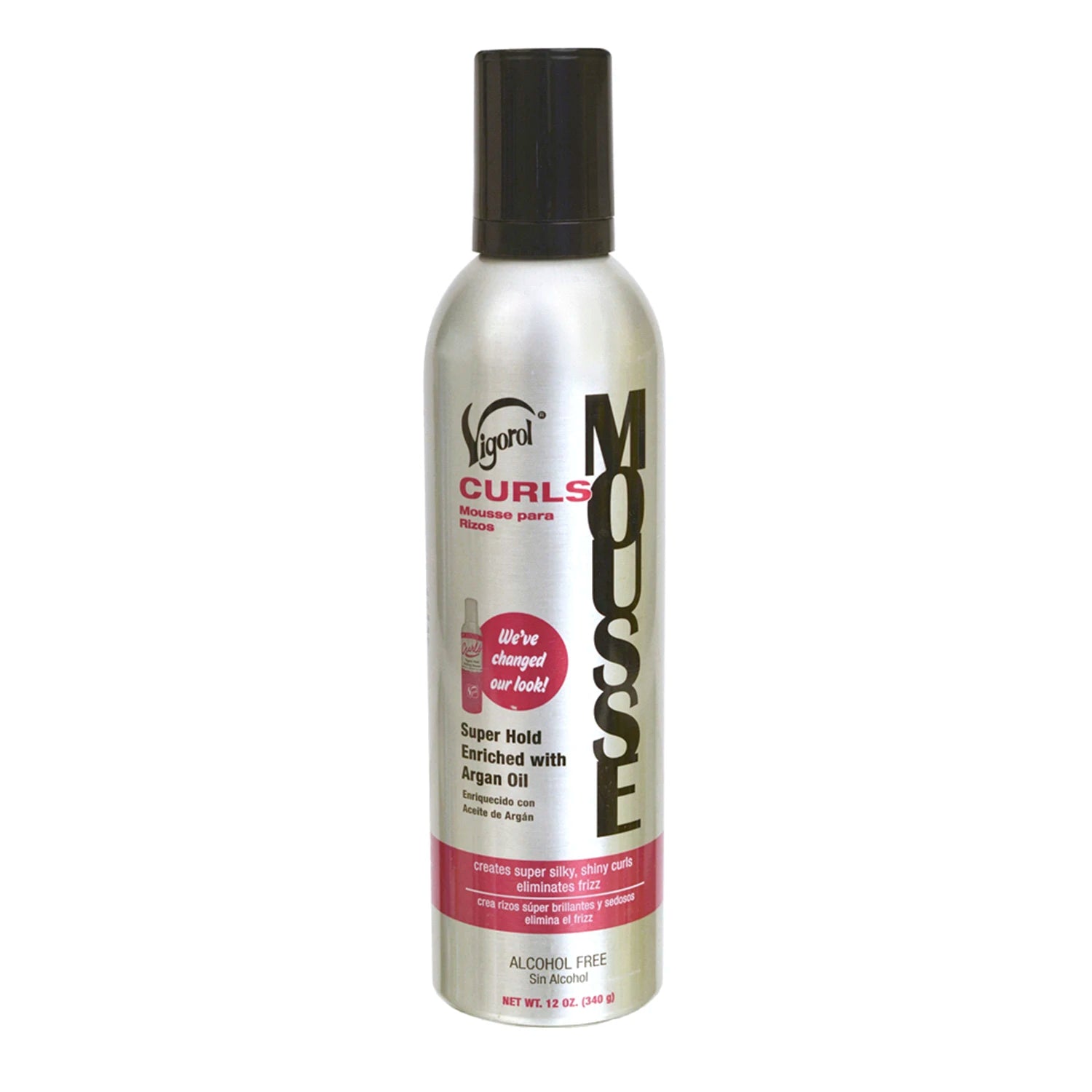Vigorol Curls Super Hold Foaming Mousse - Strong Hold, Adds Shine, Defines Curls, Long-Lasting Style