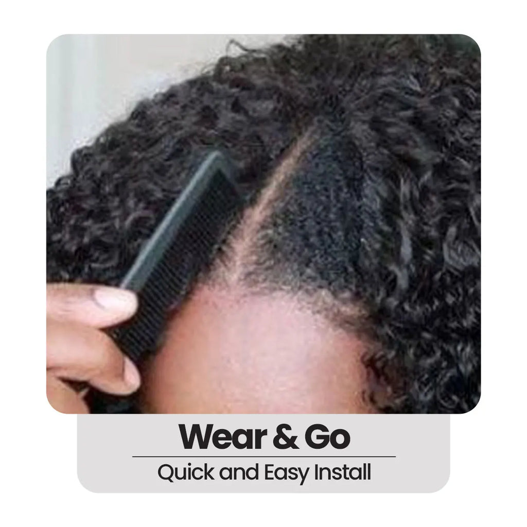 Diva Queen Virgin Human Hair Hand Tied V-Part Clip Wig Straight 24"