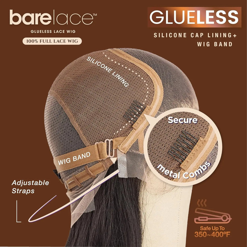 Sensationnel Human Hair Blend Lace Front Synthetic Wig BareLace Glueless Full Lace Unit 5