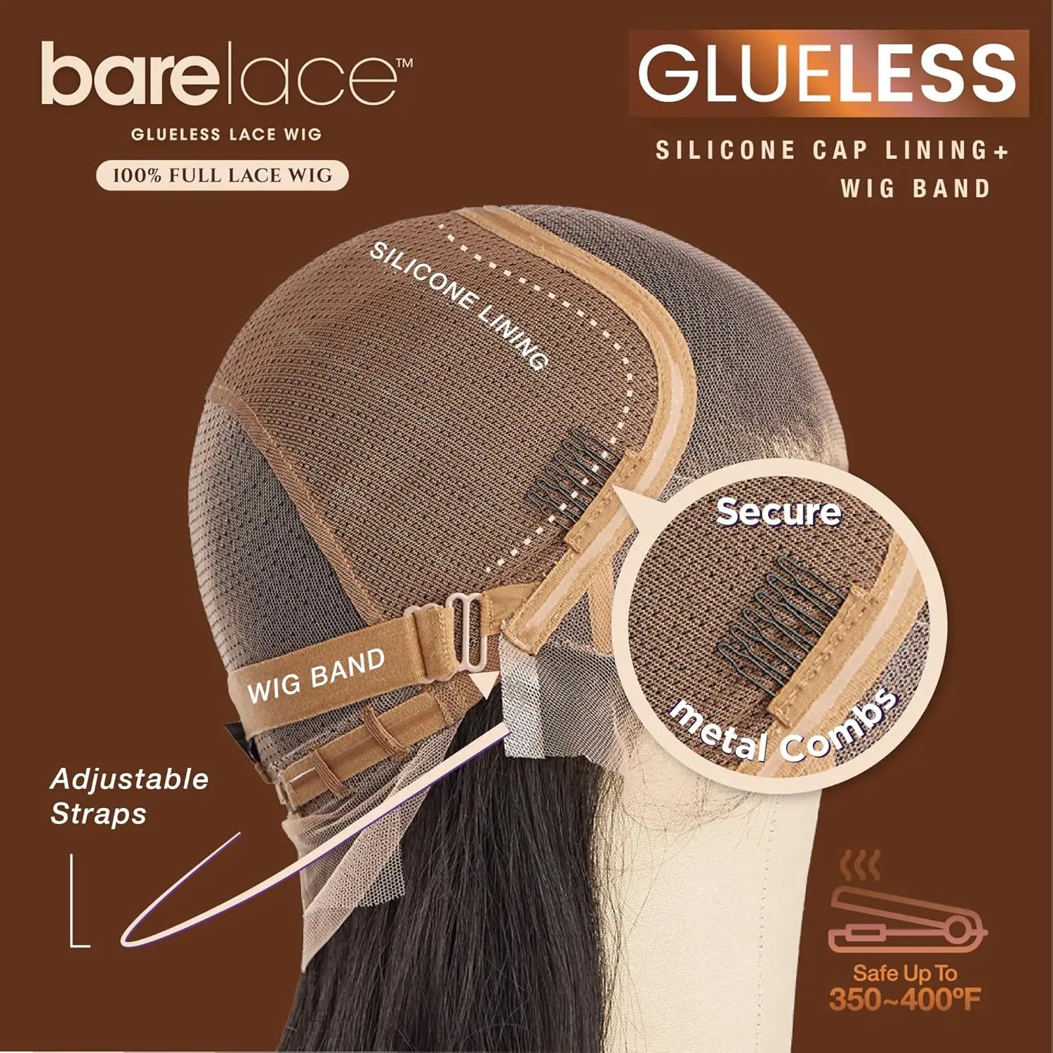 Sensationnel Human Hair Blend Lace Front Synthetic Wig BareLace Glueless Full Lace Unit 5